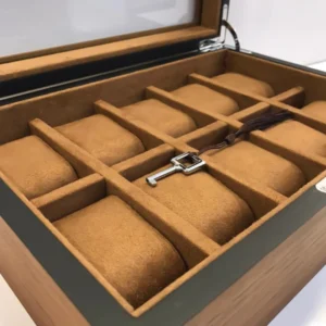 Maleta Madeira Para 10 Relógios - MALEMADE10